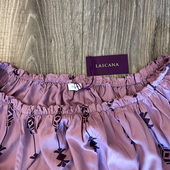 NWT Lascana Women's 14 Purple Off-the-Shoulder Bohemian Blouse Flutter Sleeves - Picture 2 of 9